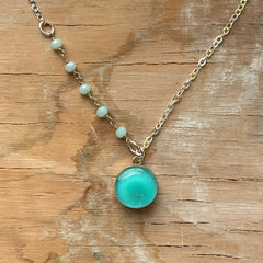 Aqua Ella Necklace- One of a Kind