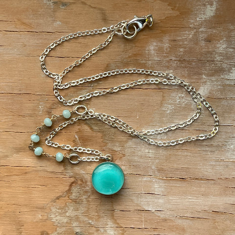 Aqua Ella Necklace- One of a Kind