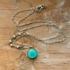 Aqua Ella Necklace- One of a Kind
