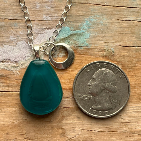 Teal Drop Necklace- One of a Kind