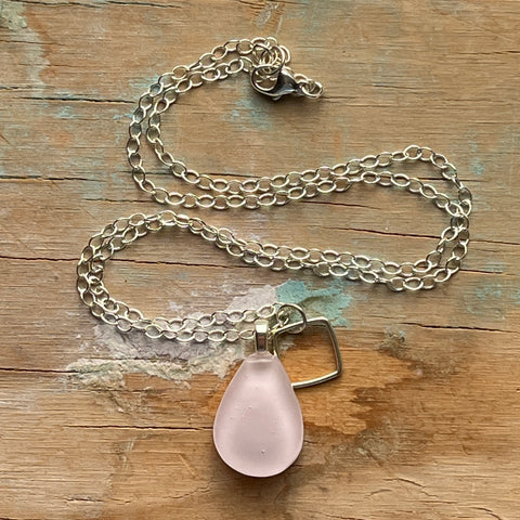 Pale Pink Charm Necklace- One of a Kind
