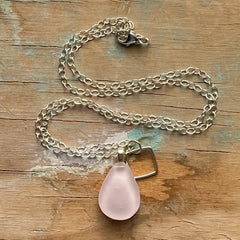 Pale Pink Charm Necklace- One of a Kind