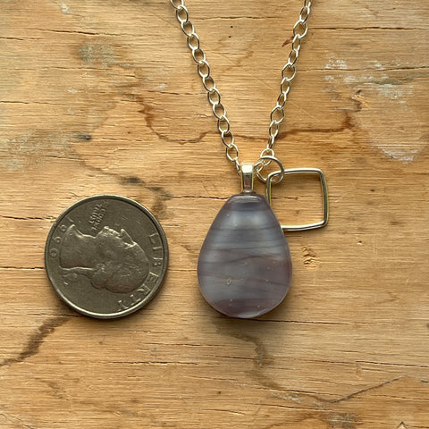 Swirly Lavender Charm Necklace- One of a Kind