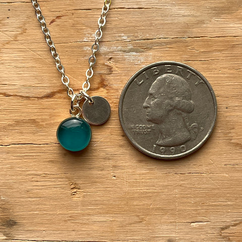 Teal Eraser Necklace- One of a Kind