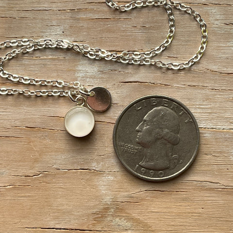 White Eraser Necklace- One of a Kind