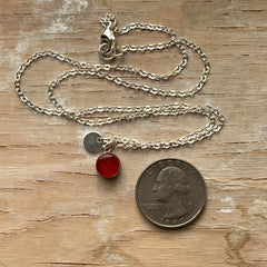 Classic Red Eraser Necklace- One of a Kind
