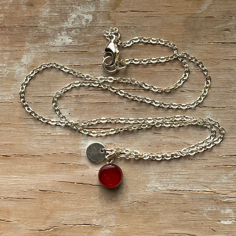 Classic Red Eraser Necklace- One of a Kind