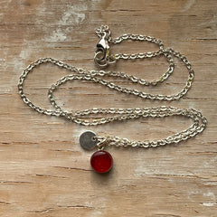 Classic Red Eraser Necklace- One of a Kind
