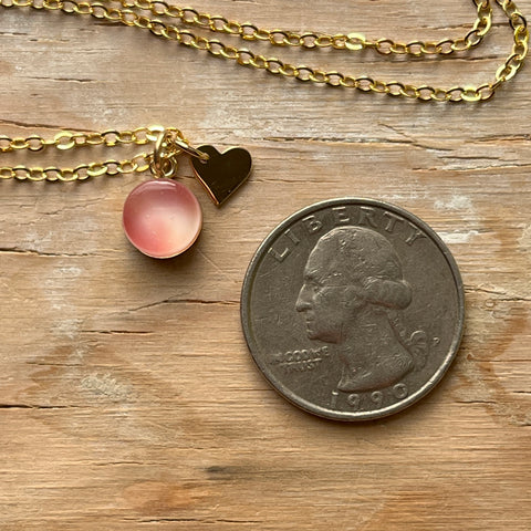 Swirly Pink Eraser Necklace- One of a Kind