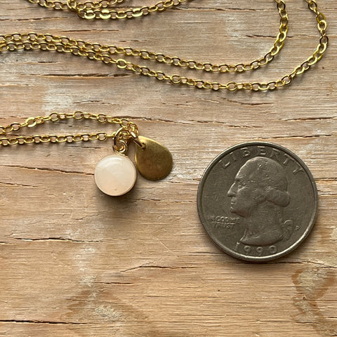 White Drop Eraser Necklace- One of a Kind