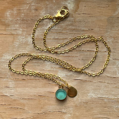 Light Aqua Eraser Necklace- One of a Kind