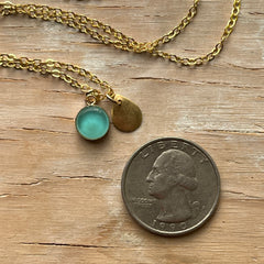 Light Aqua Eraser Necklace- One of a Kind