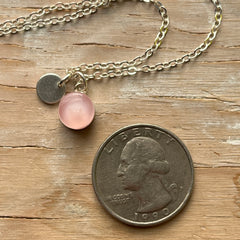 Pastel Pink Eraser Necklace- One of a Kind