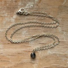Streaky Grey Claire Necklace- One of a Kind