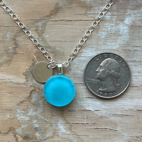 Turquoise Simple Circle Necklace- One of a Kind