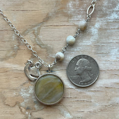 Peace Mustard Necklace- One of a Kind