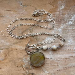 Peace Mustard Necklace- One of a Kind
