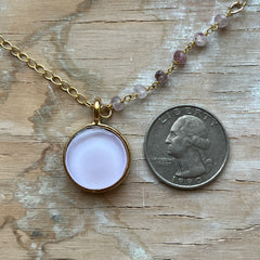 Pale Pink Quartz Necklace- One of a Kind