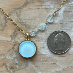 Clouds Aquamarine Necklace- One of a Kind