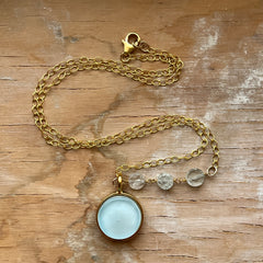 Clouds Aquamarine Necklace- One of a Kind