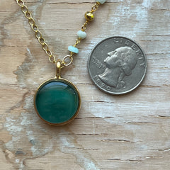 Green & Amazonite Necklace- One of a Kind