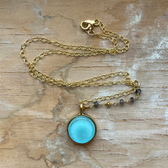Light Blue Iolite Necklace-2 Available