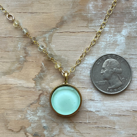 Mint Quartz Necklace- One of a Kind