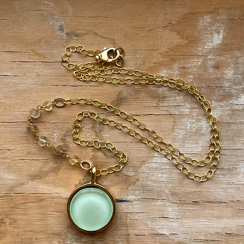 Mint Quartz Necklace- One of a Kind
