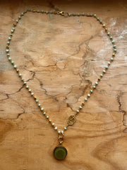 Moss & Amazonite Necklace- One of a Kind