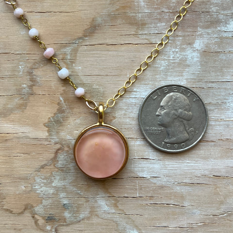 Light Peach Necklace- One of a Kind