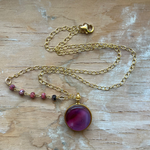 Hot Pink Necklace- One of a Kind