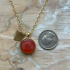 Coral Charm Necklace- One of a Kind