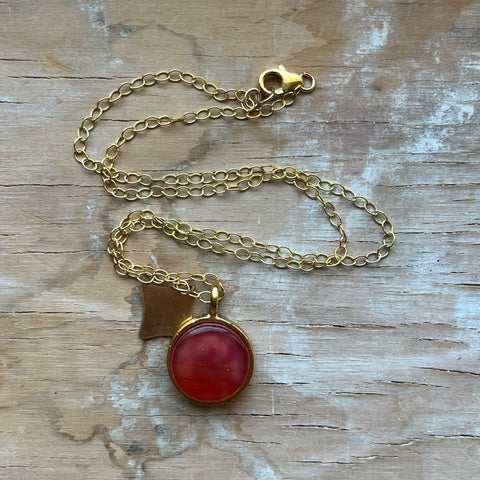 Coral Charm Necklace- One of a Kind