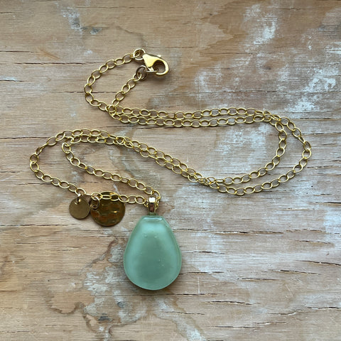 Mint Drop Necklace- One of a Kind