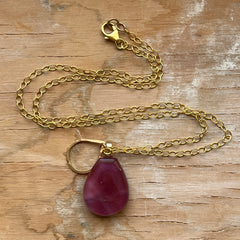 Rose Drop Necklace- One of a Kind