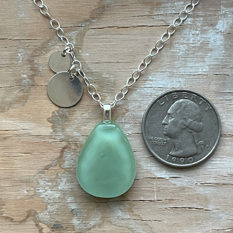 Mint Drop Necklace- One of a Kind