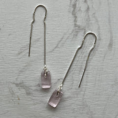 Pink Threader Earrings- One of a Kind