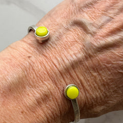 Bright Yellow Carmen Cuff- One of a Kind