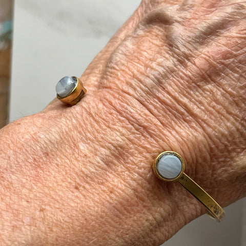 Swirly White Carmen Cuff- One of a Kind