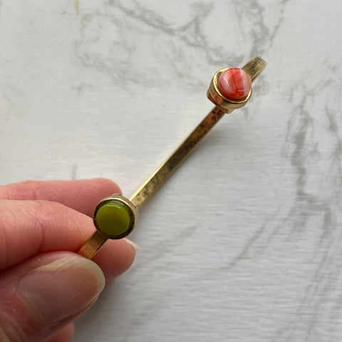 Coral & Mustard Carmen Cuff- One of a Kind