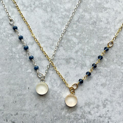Sapphire Side Necklace