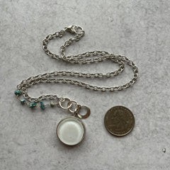 White & Chipped Turquoise....Necklace