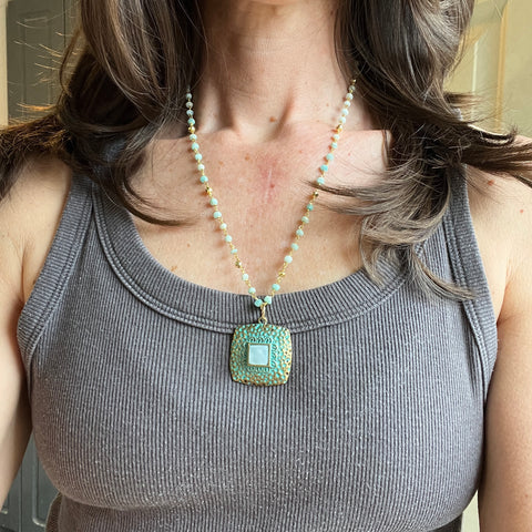 Patina Amazonite Necklace- One of a Kind