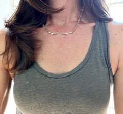 Strawberry Quartz Bar Necklace