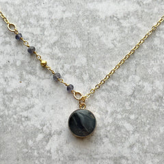 Swirly Grey Ella Necklace