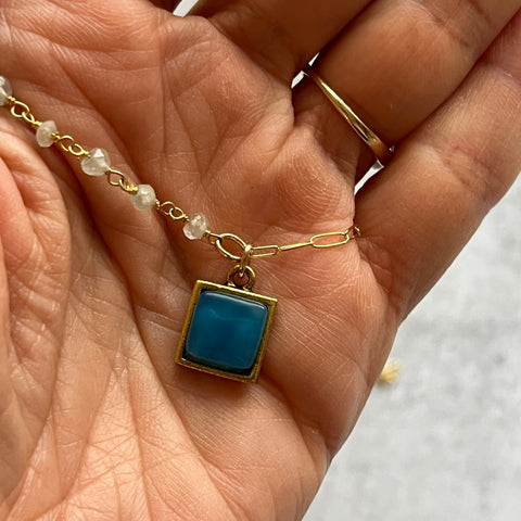 Royal Blue Ivy Necklace- One of a Kind