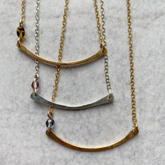 Bead Bar Necklace- color & metal options